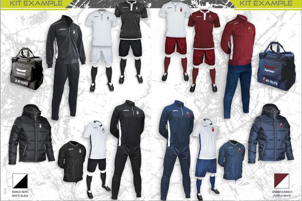 abbigliamento personalizzato squadra di calcio - kit esempio 2