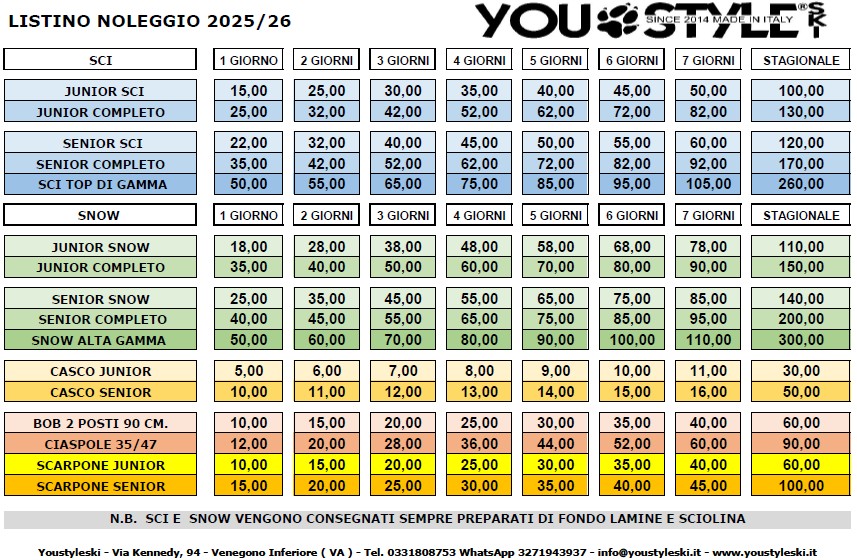 Inizia la nuova stagione 2025/2026